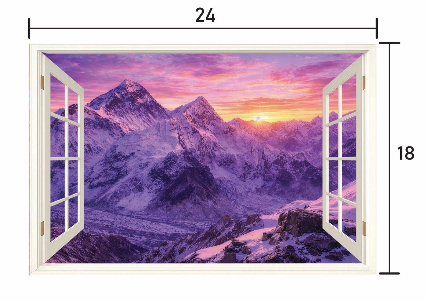Everest Sunset- Open Hinged