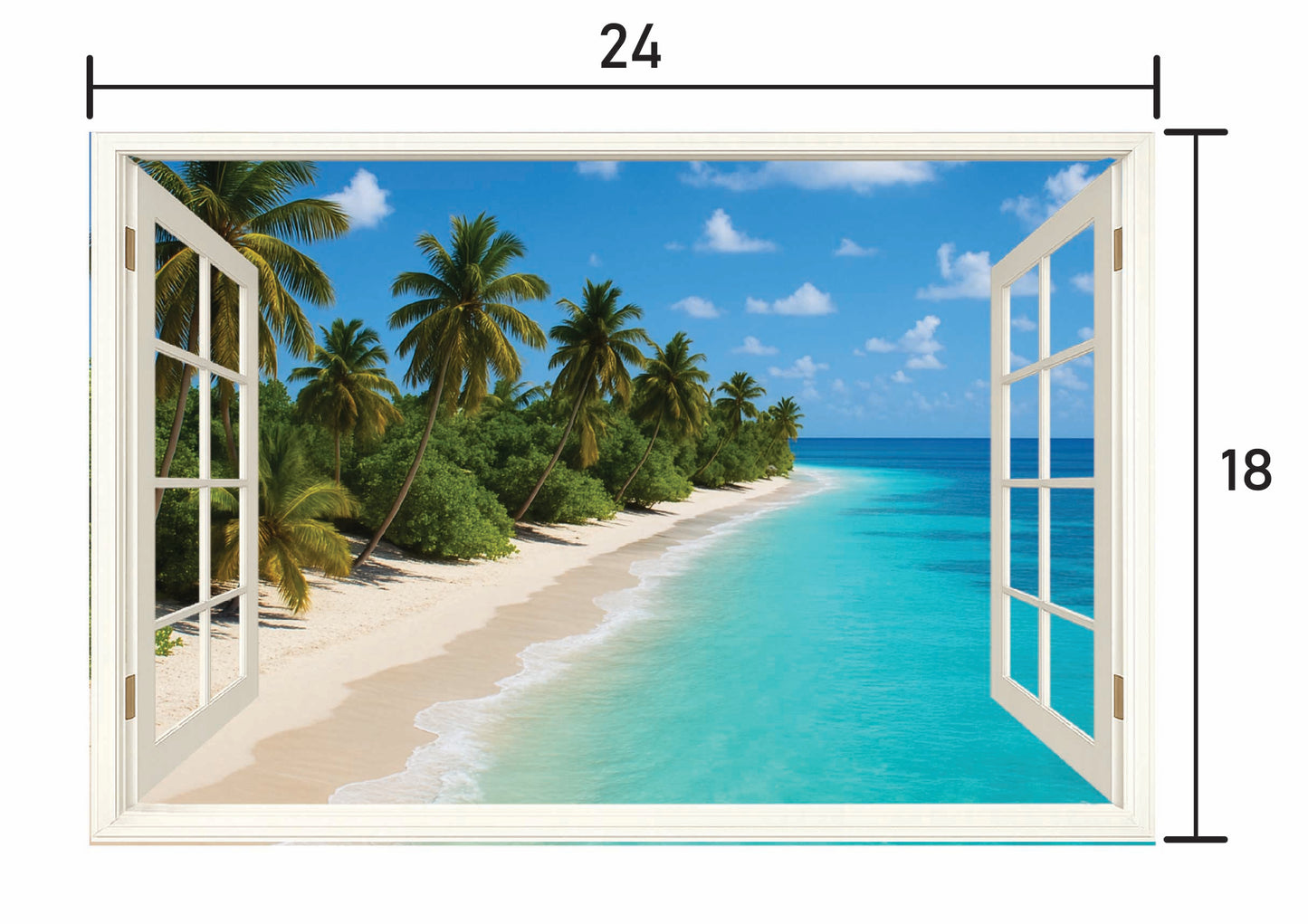 Caribean Window- Open Hinged