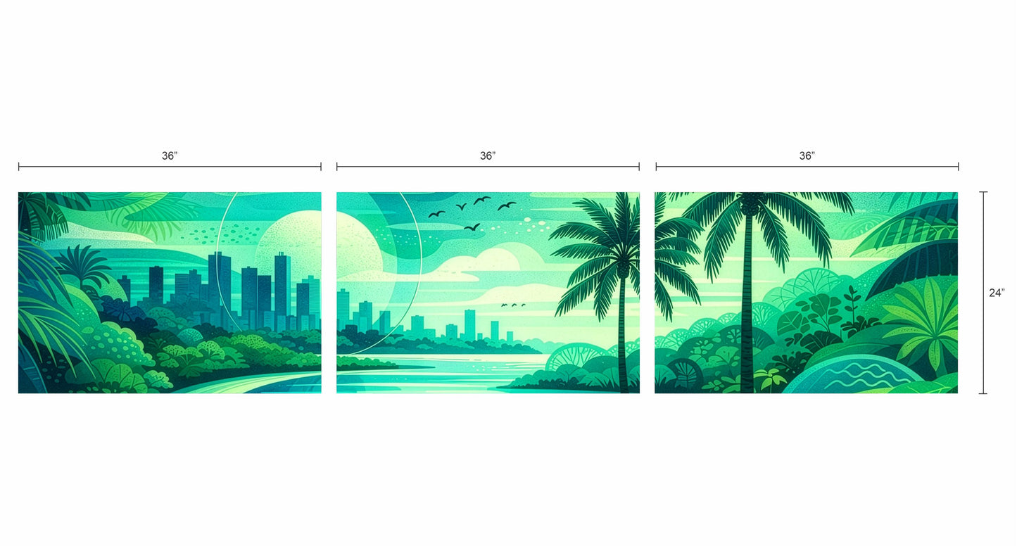 Green Panorama Tile Horizontal