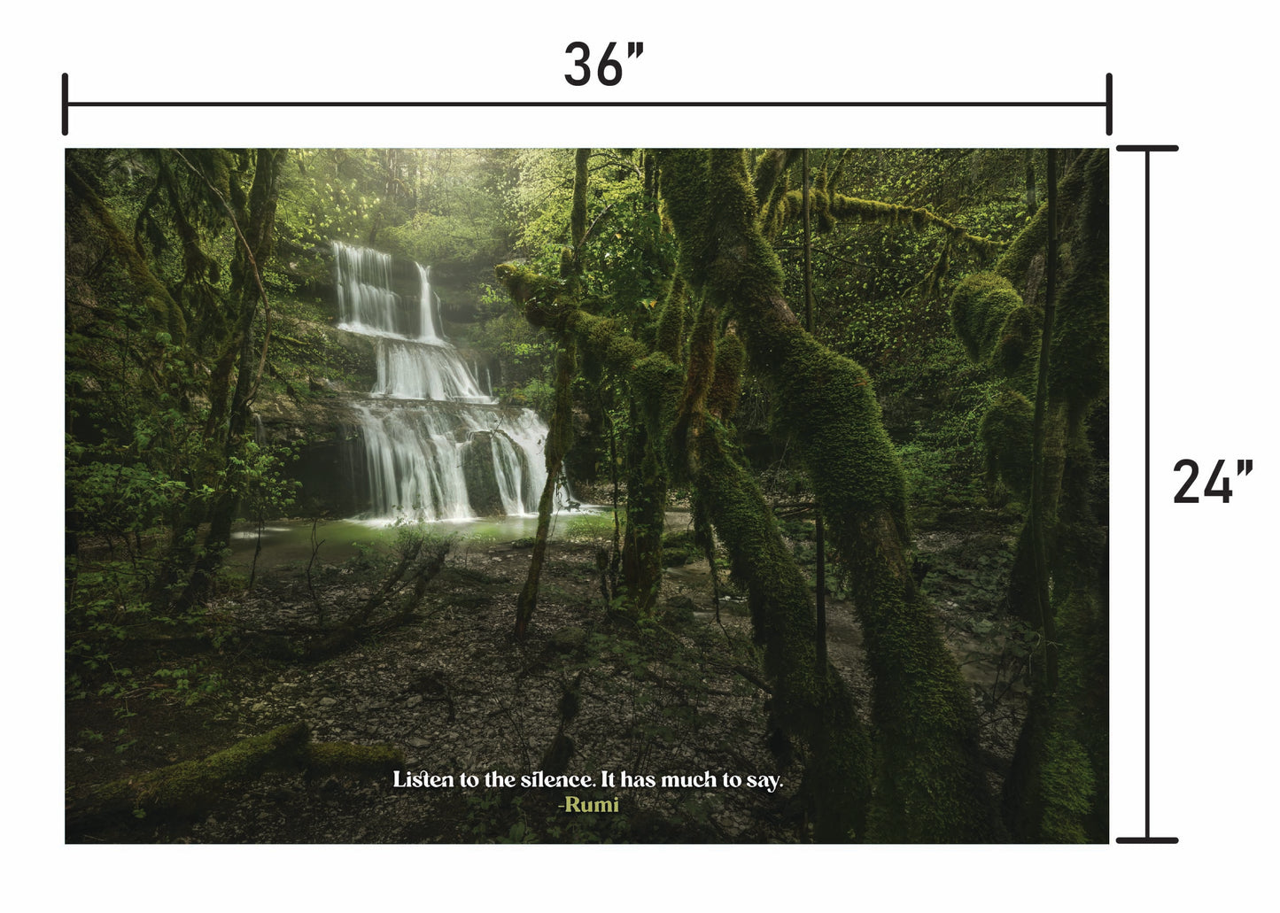 Whispering Falls w/ Quote