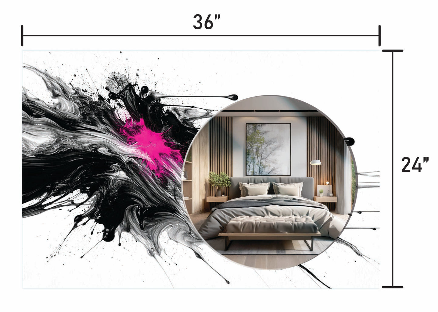Pink Art w/ Mirror