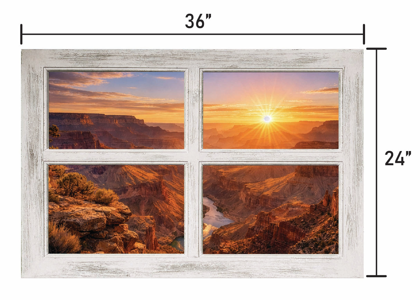 Gran Canyon Morning - Four Panel Window