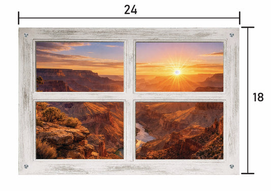 Gran Canyon Morning - Four Panel Window