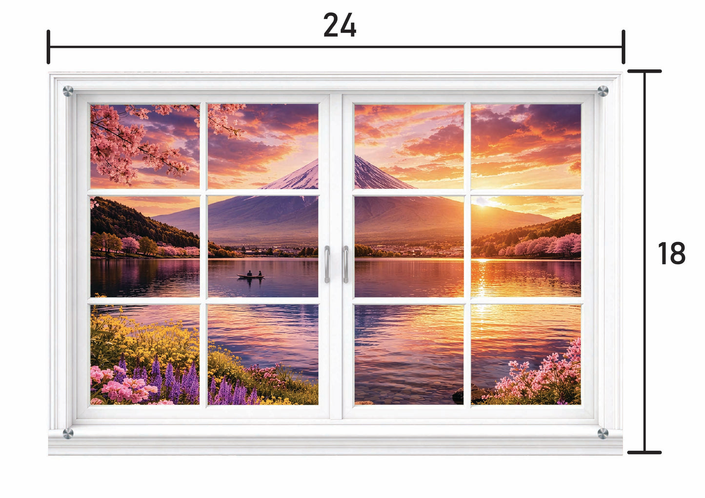 Pink Mont Fuji Firefly- Panel Window
