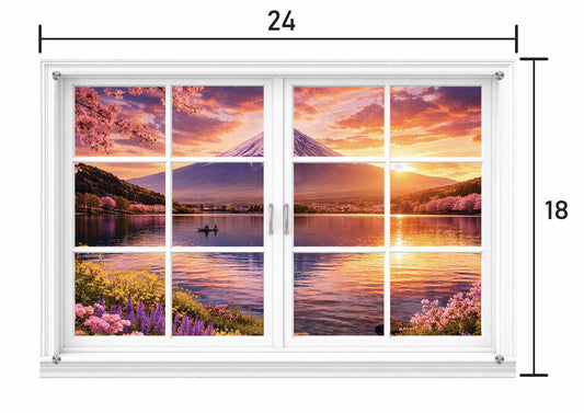 Pink Mont Fuji Firefly- Panel Window