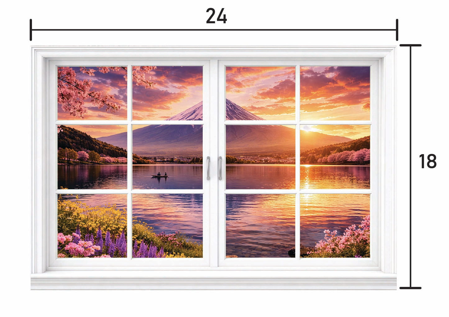 Pink Mont Fuji Firefly- Panel Window