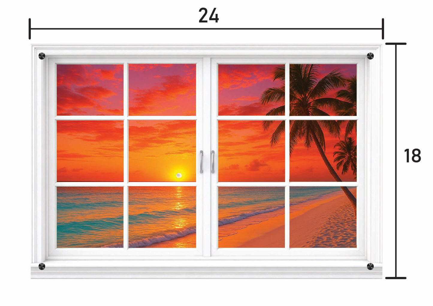 Sea Sunset - Panel Window