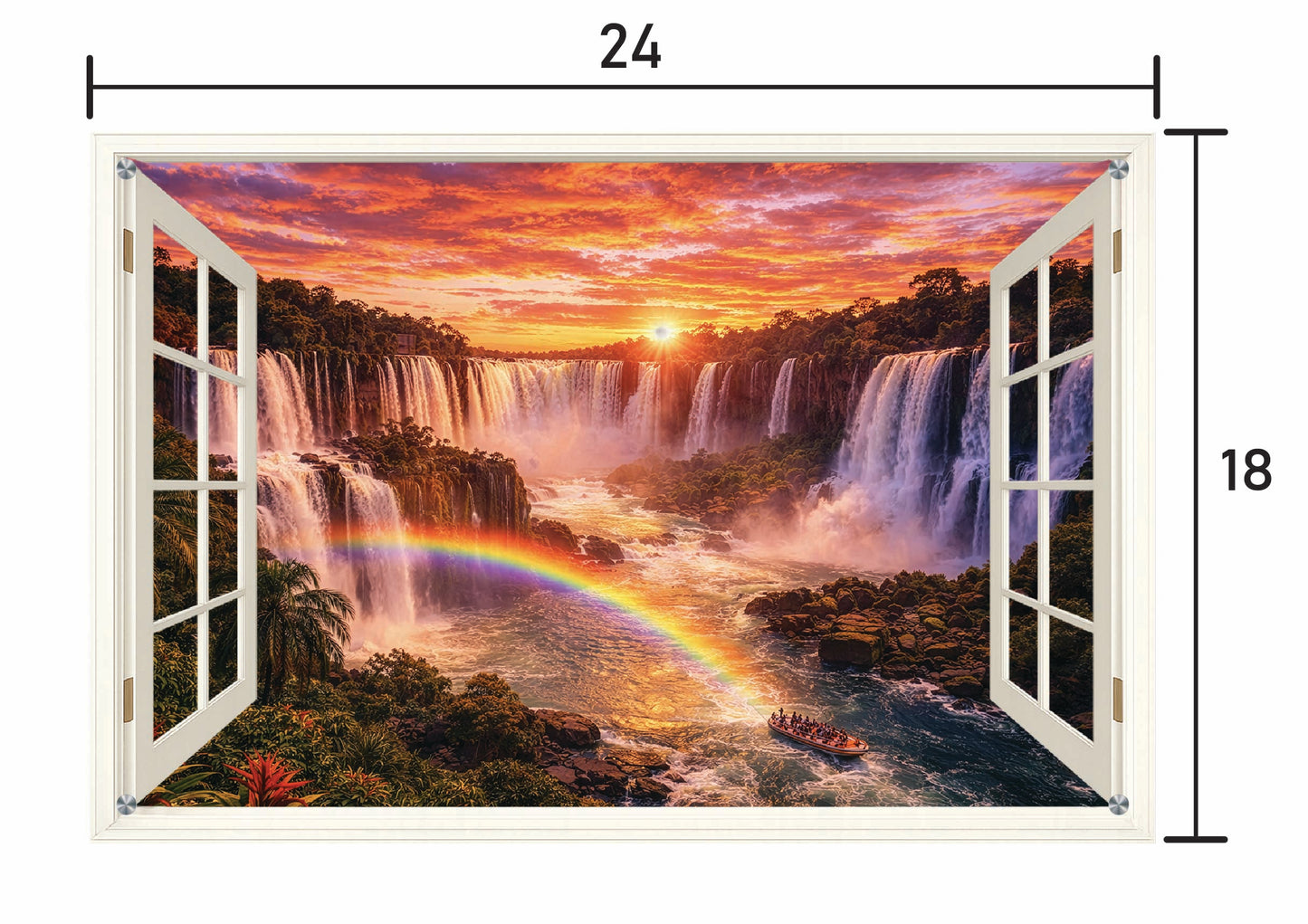 Iguazu Falls Sunset- Open Hinged