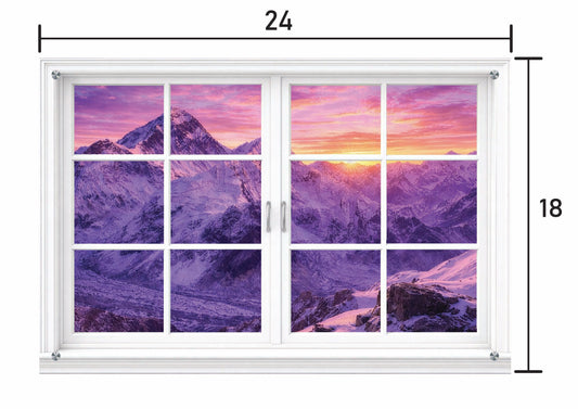 Everest Sunset- Panel Window