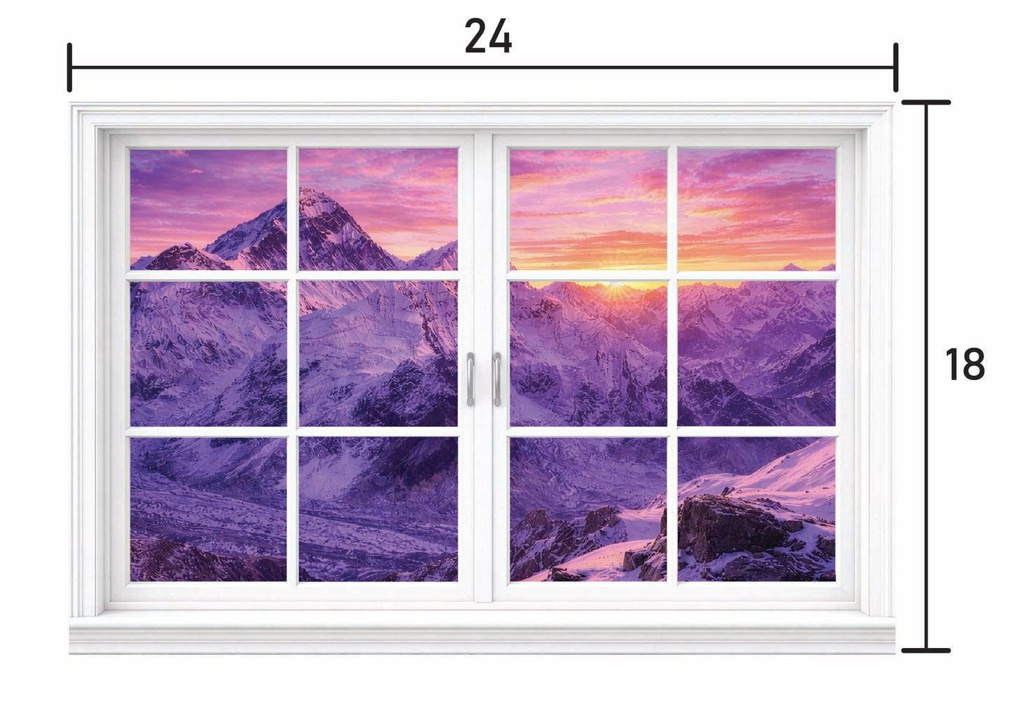 Everest Sunset- Panel Window