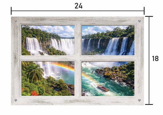 Iguazu Falls Firefly - Four Panel Window