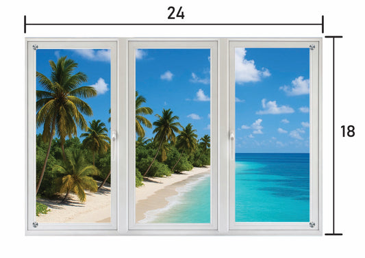 Caribean Window - Three Panel