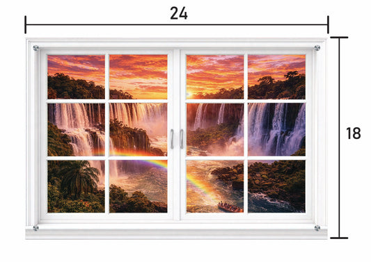 Iguazu Falls Sunset- Panel Window