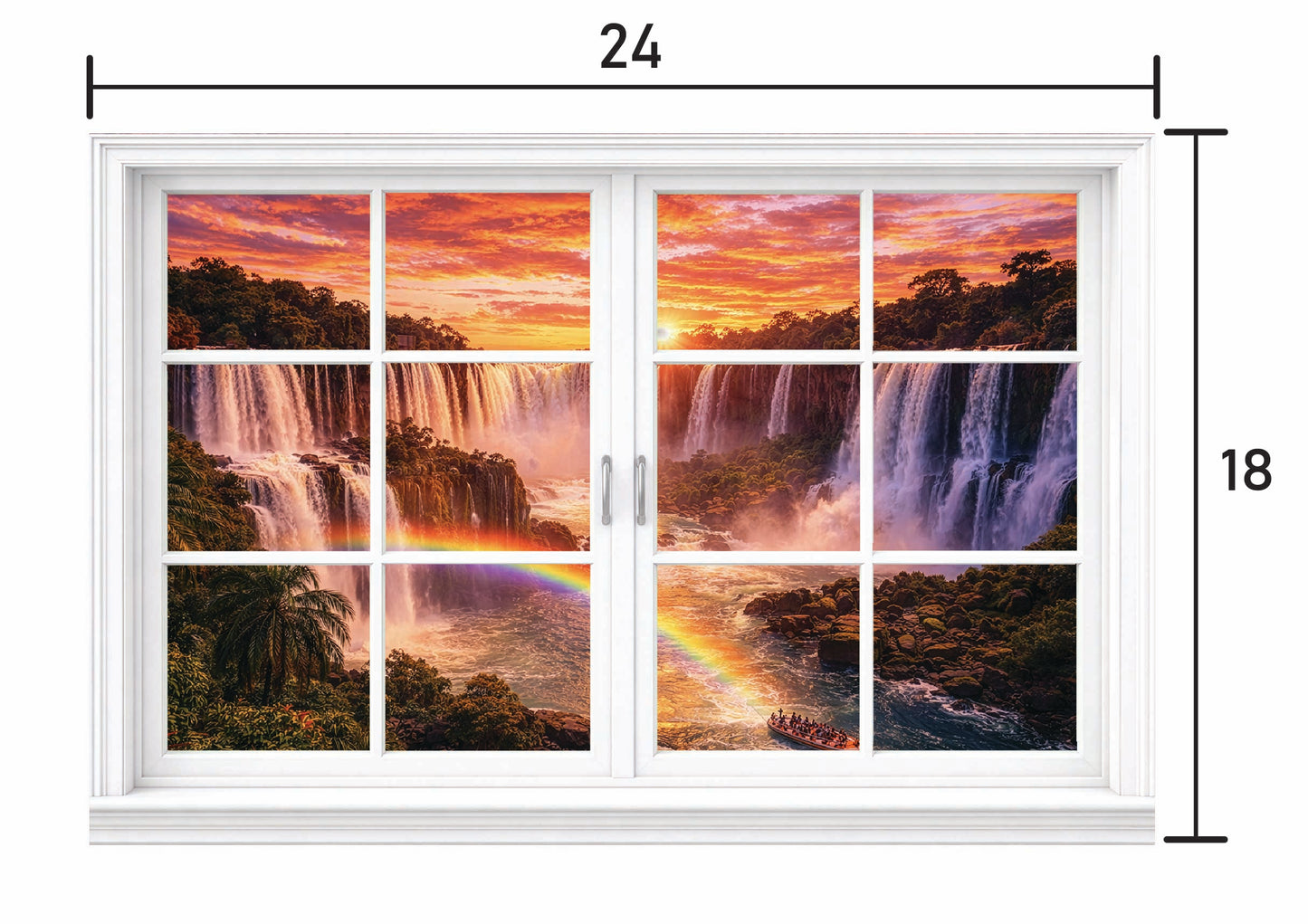 Iguazu Falls Sunset- Panel Window
