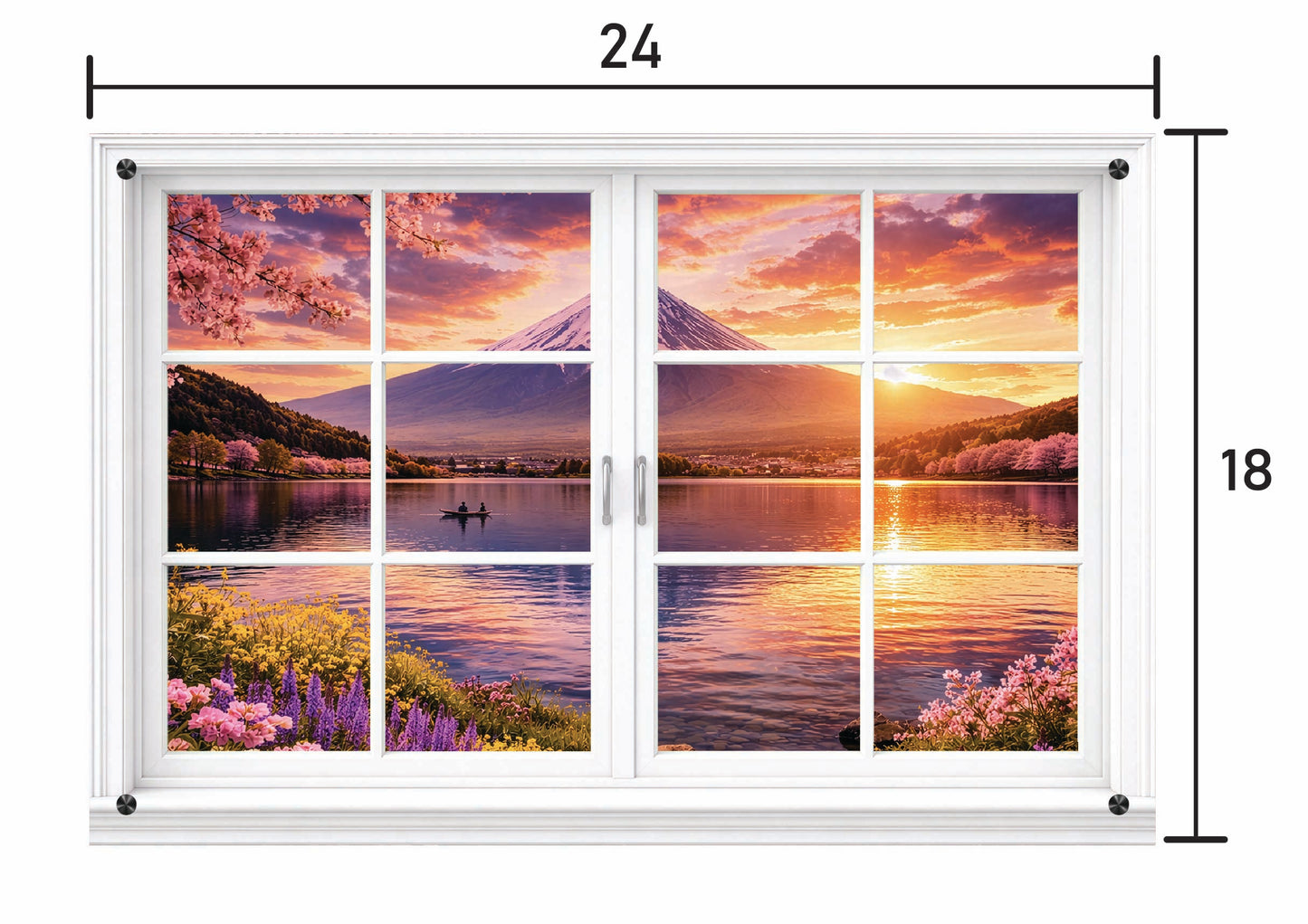 Pink Mont Fuji Firefly- Panel Window