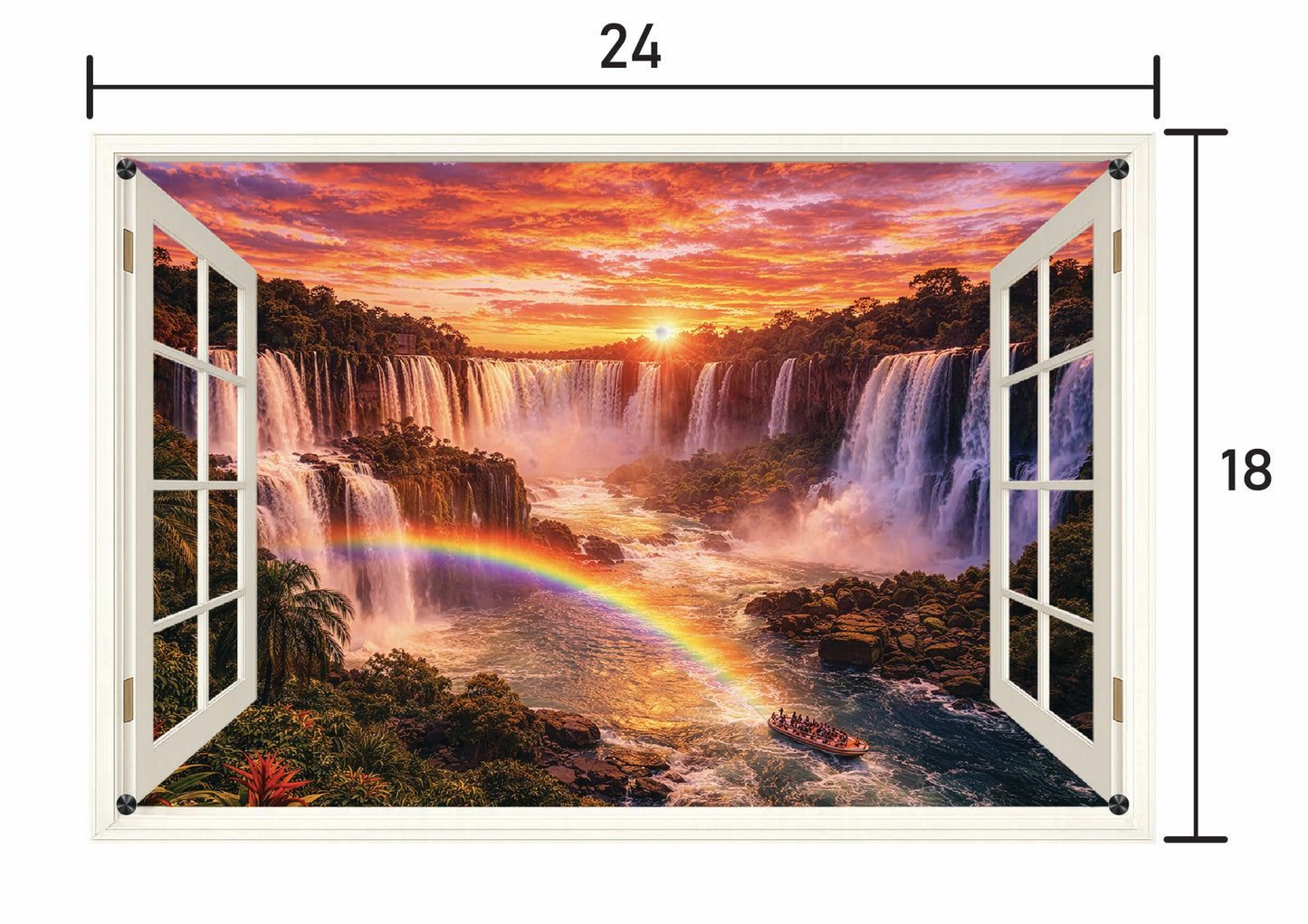 Iguazu Falls Sunset- Open Hinged
