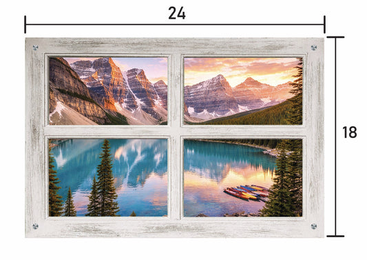 Moraine Lake Firefly- Four Panel Window