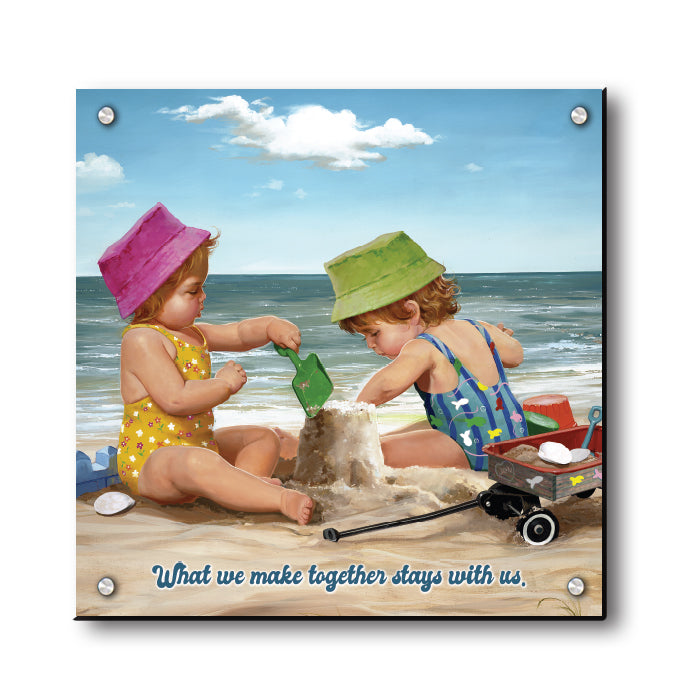 Sandcastle Friends  w/ Quote