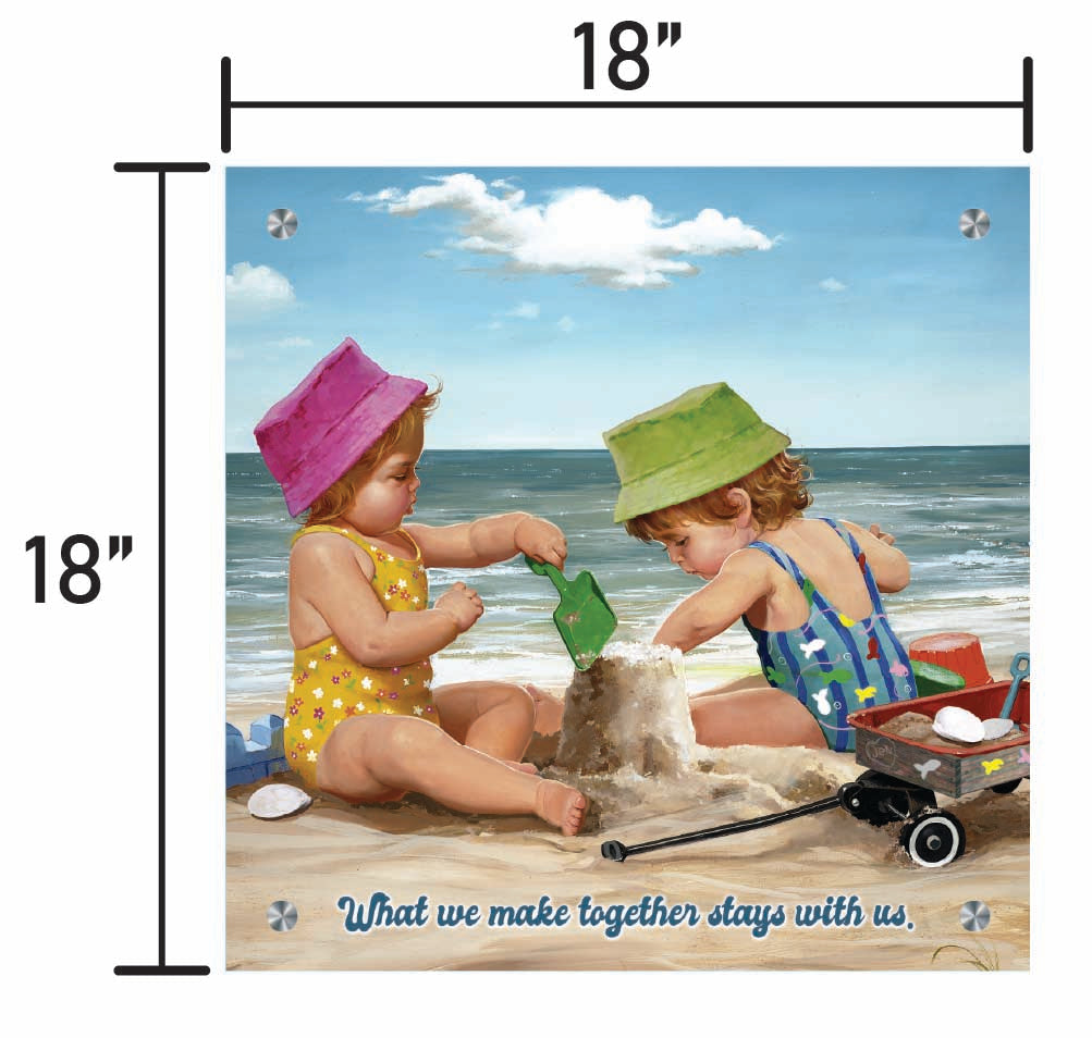 Sandcastle Friends  w/ Quote