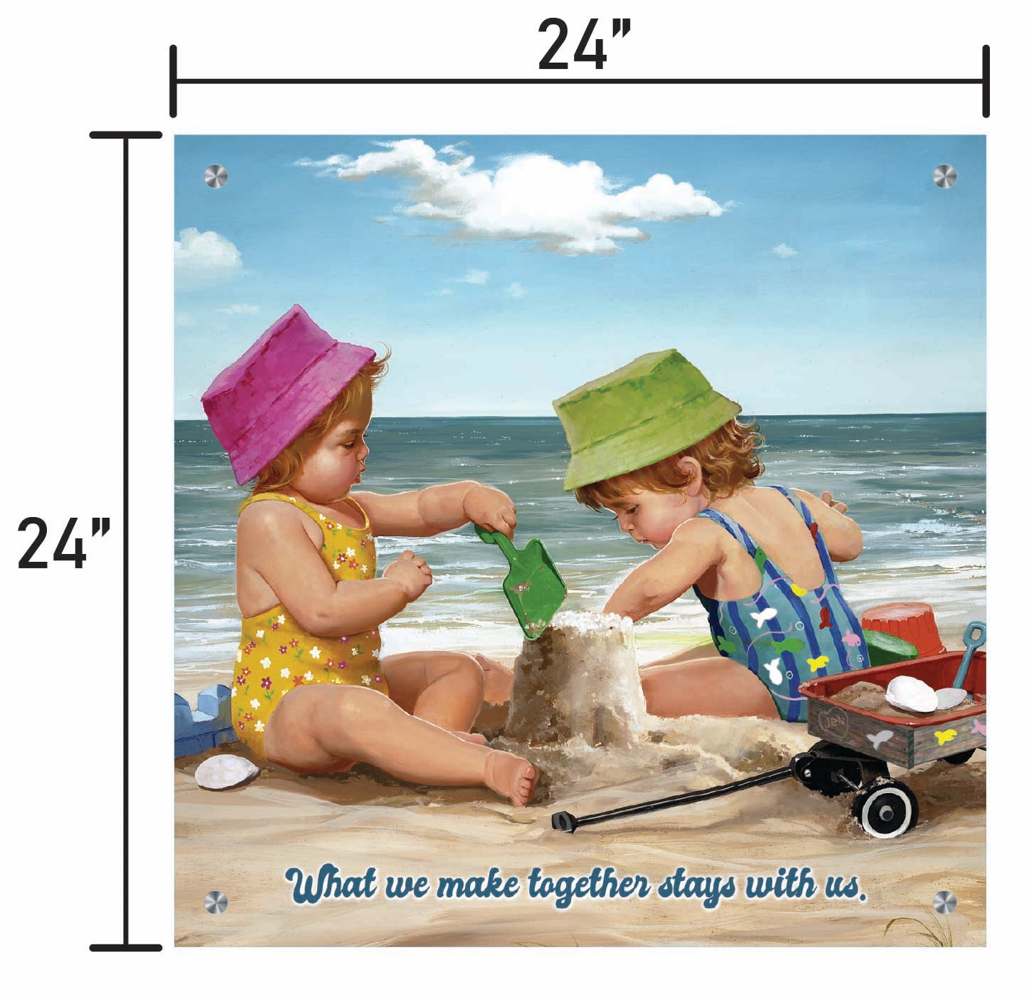 Sandcastle Friends  w/ Quote