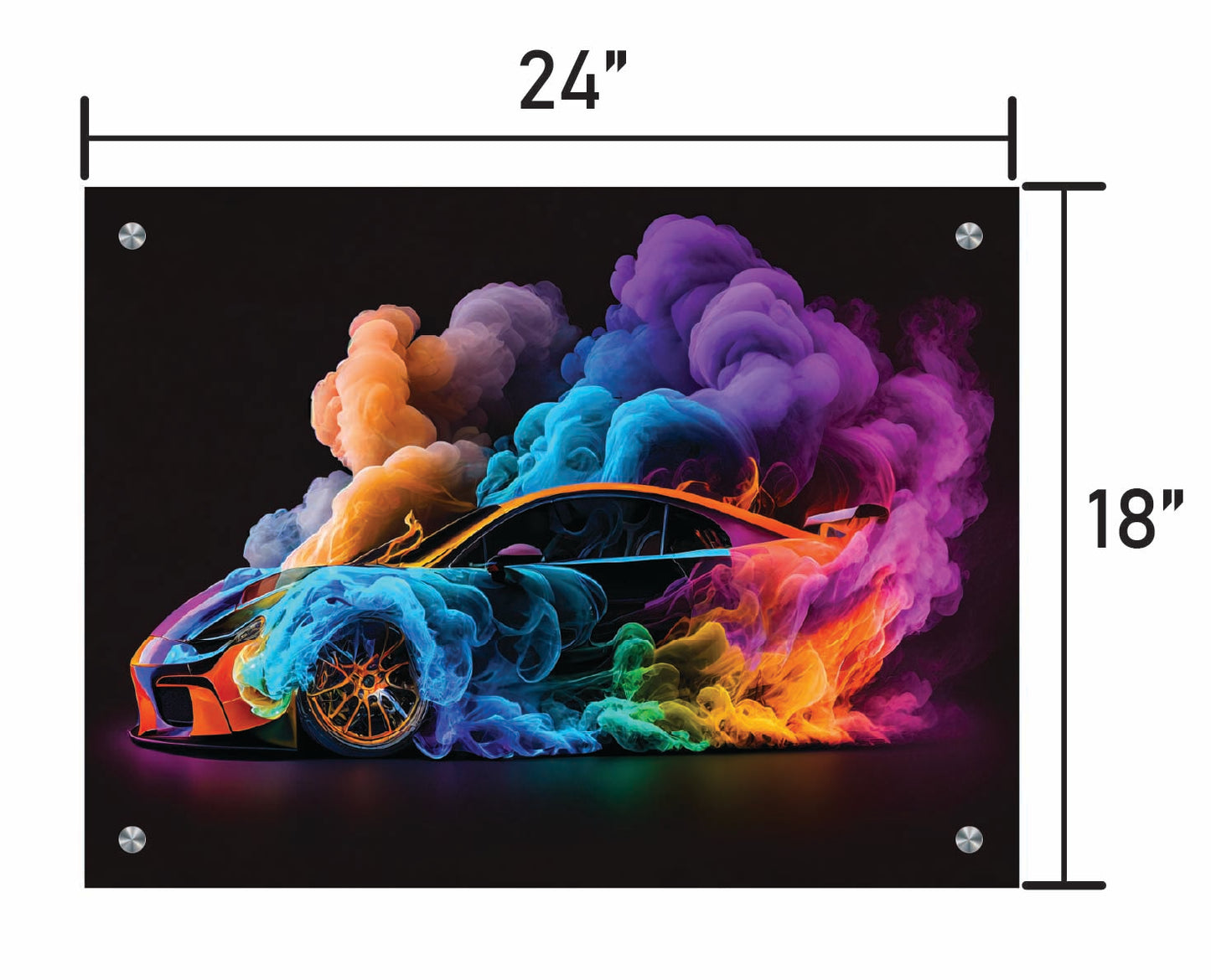 Colorful Smoke Car