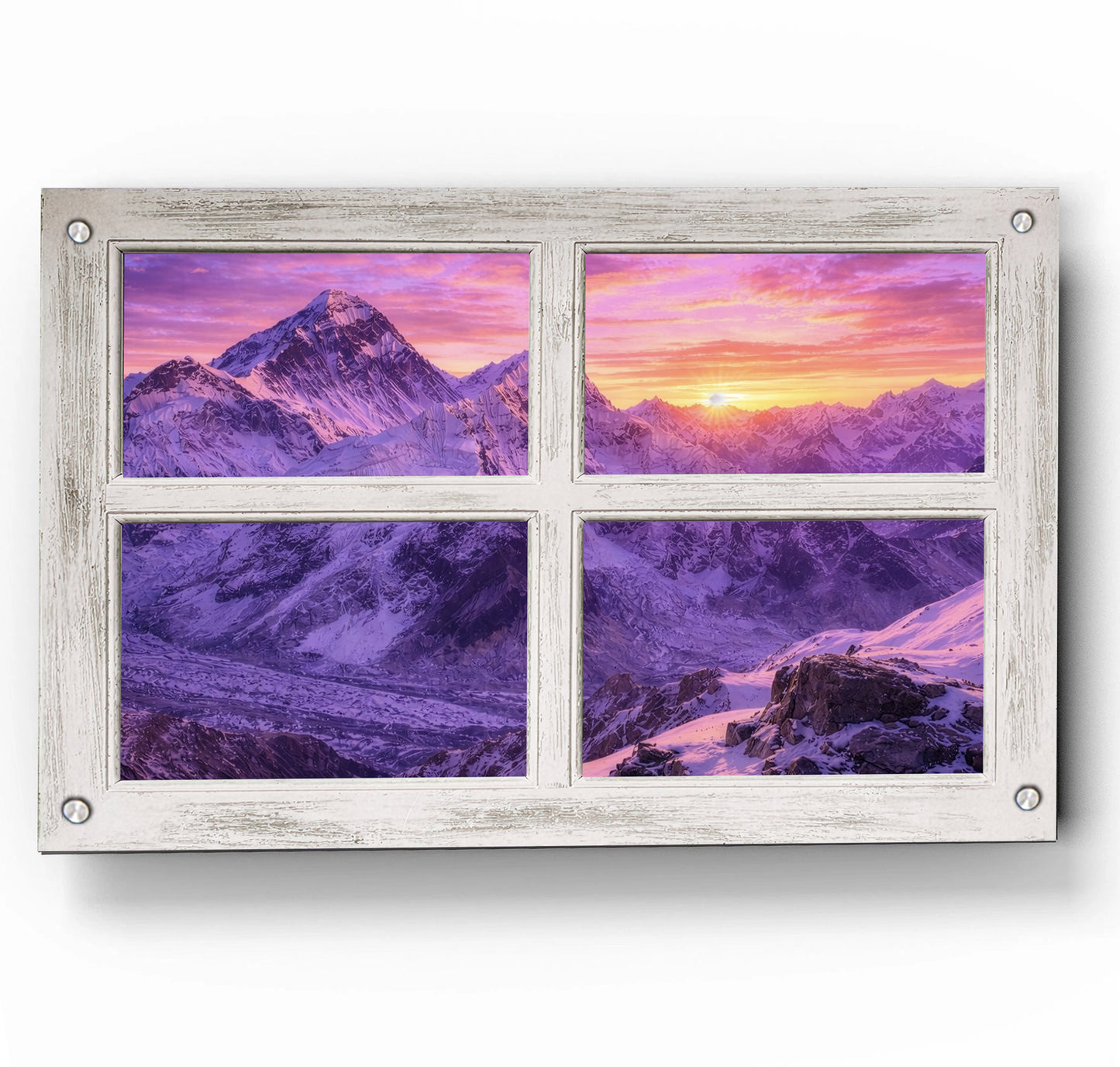 Everest Sunset - Four Panel Window
