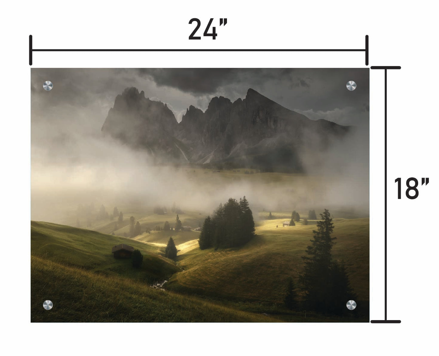 Fog Lifting on Alpe di Siusi