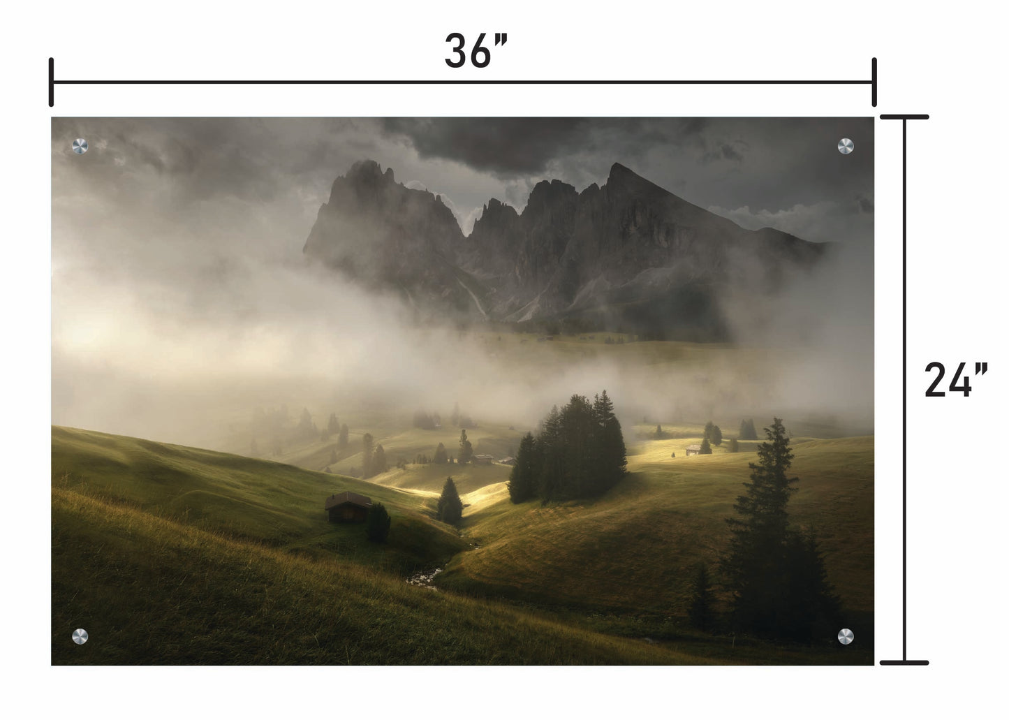 Fog Lifting on Alpe di Siusi