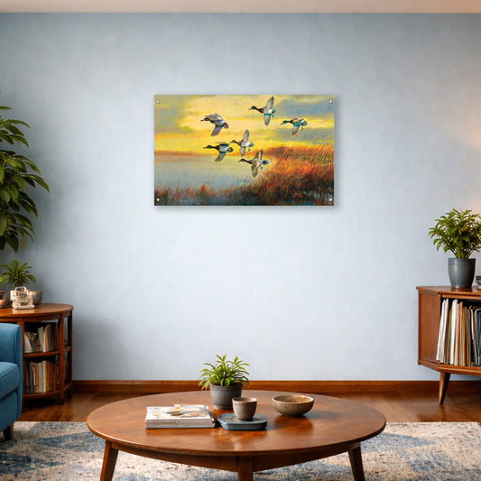 Autumn Sunrise-Bluebills