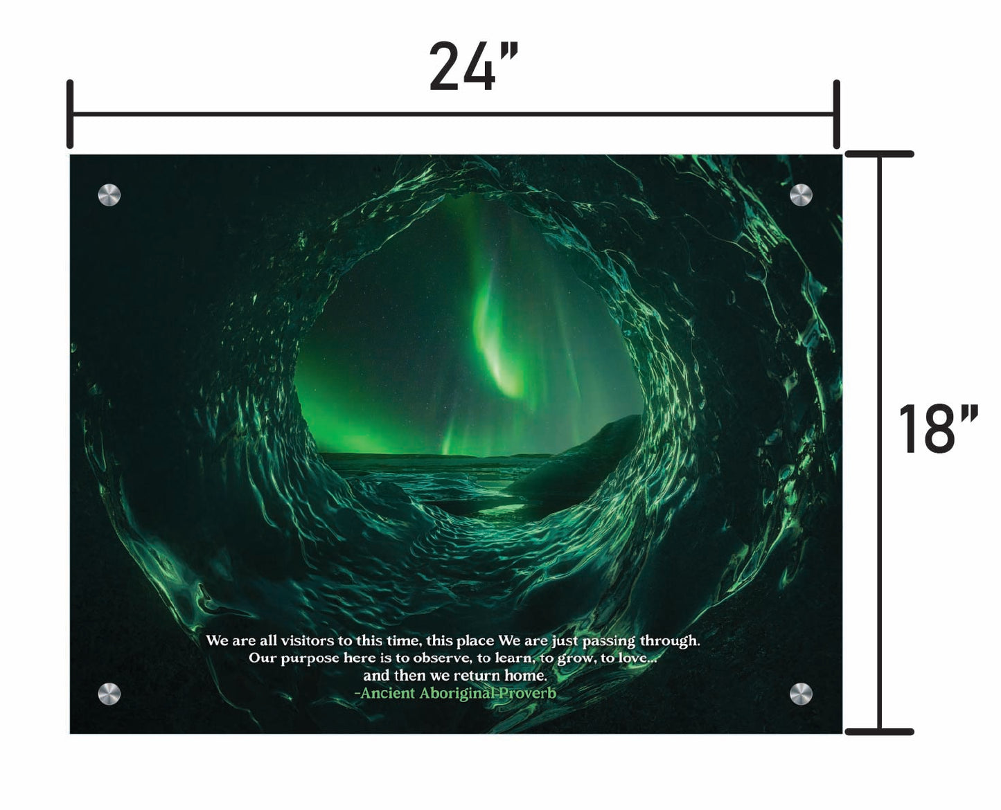 Heart of the Aurora  w/ Quote