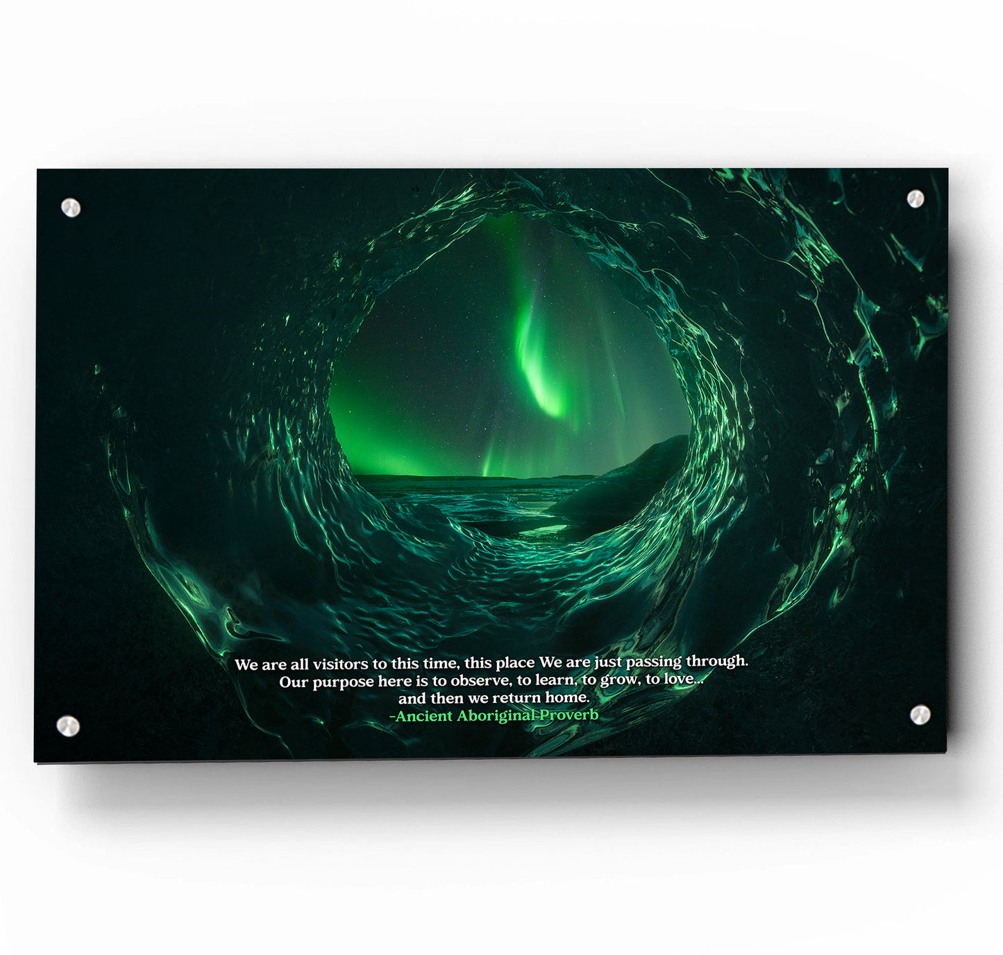 Heart of the Aurora  w/ Quote