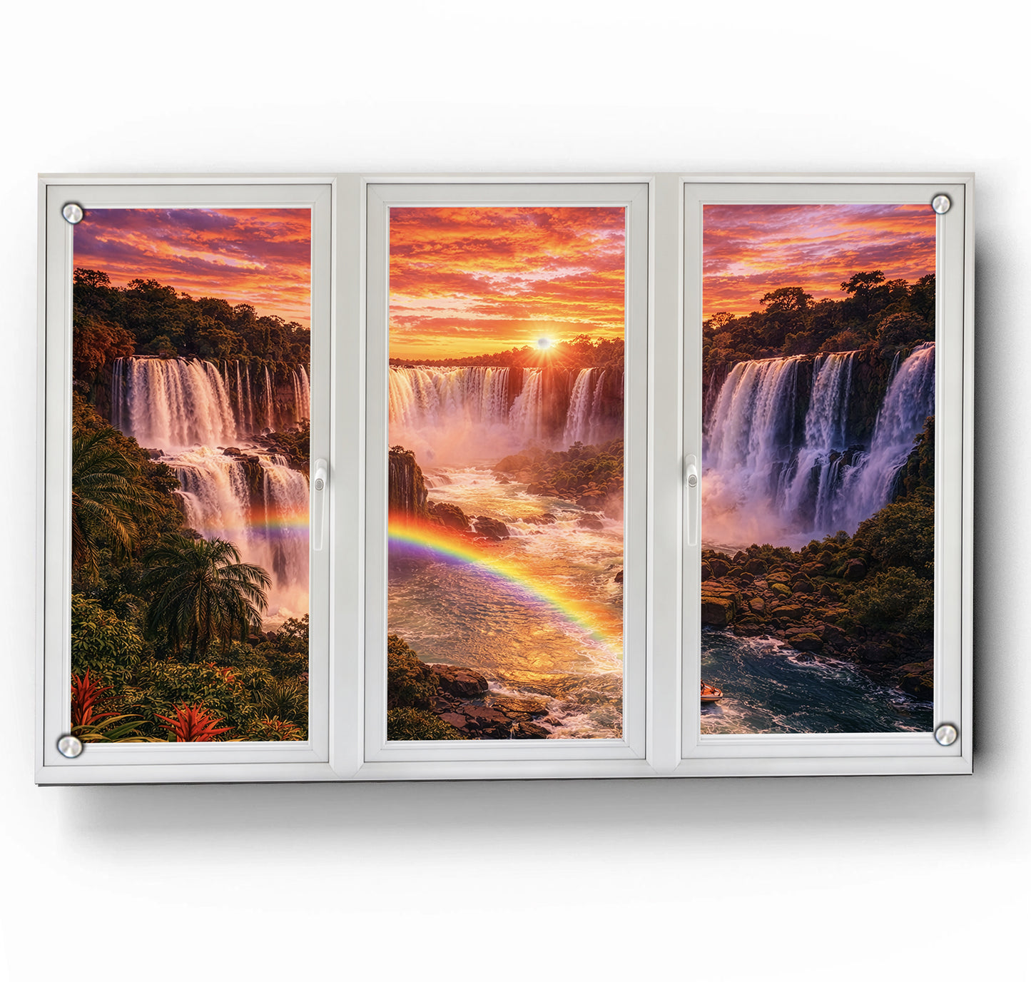 Iguazu Falls Sunset - Three Panel