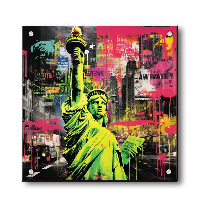 Liberty in Neon Chaos