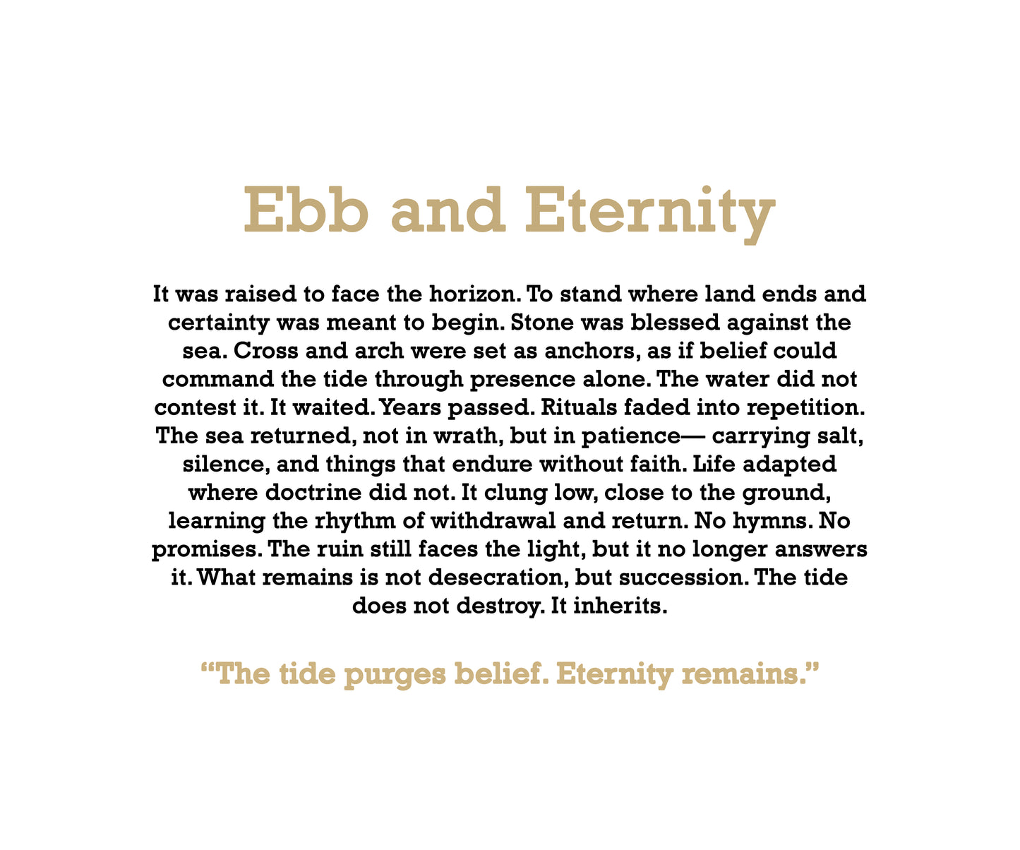Ebb and Eternity