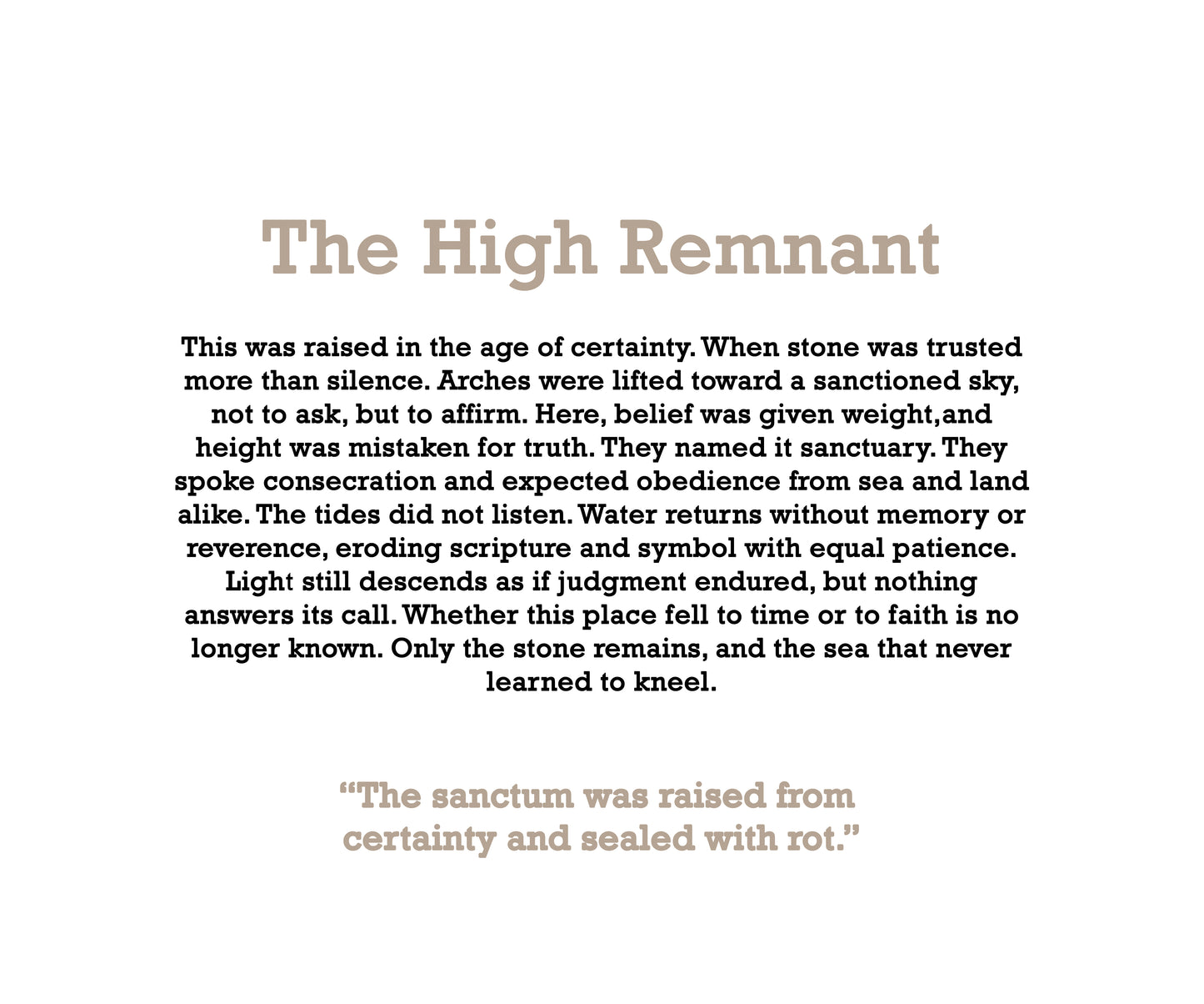 The High Remnant