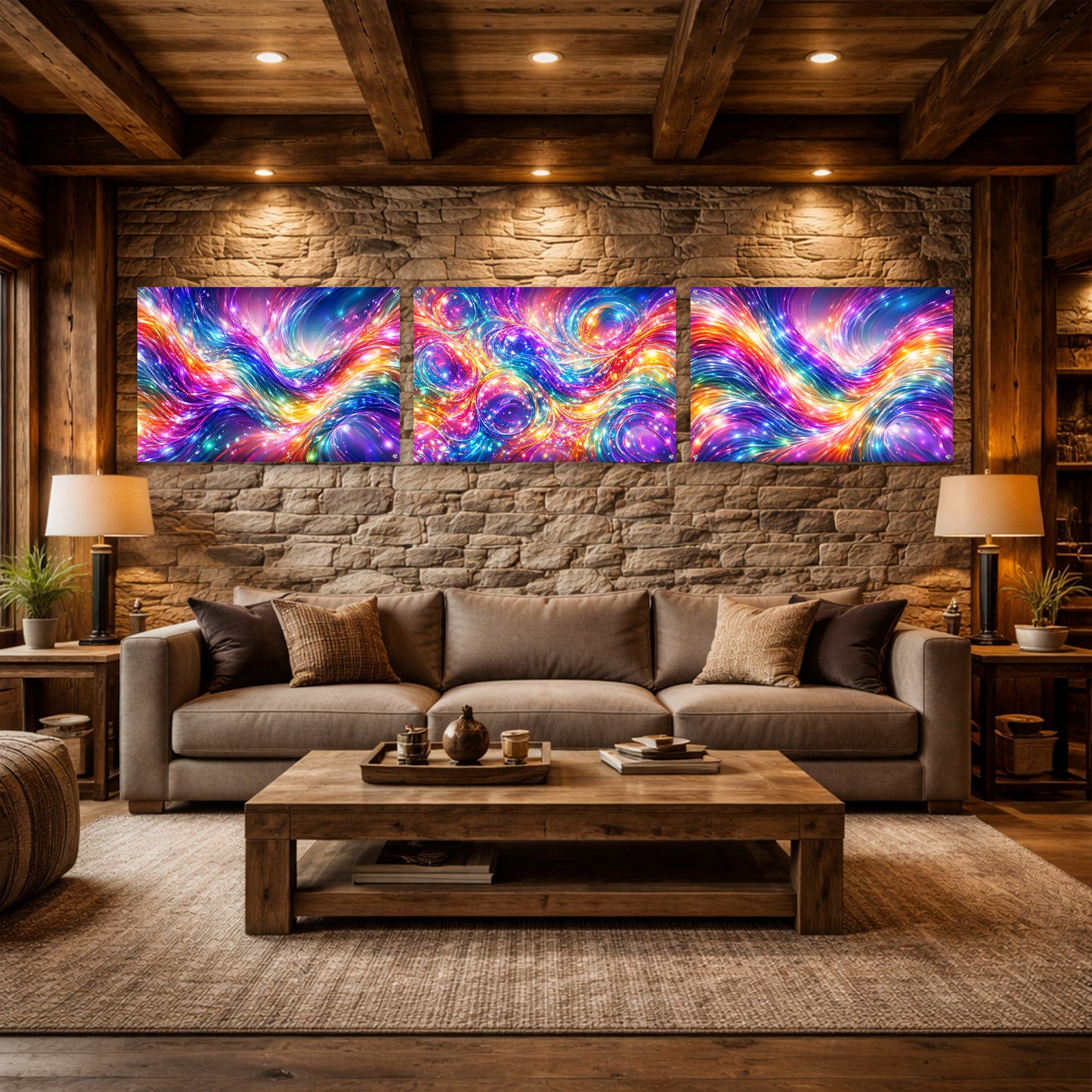 Colorfull Waves Tile Horizontal