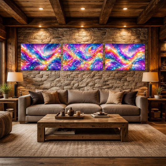 Colorfull Waves Tile Horizontal