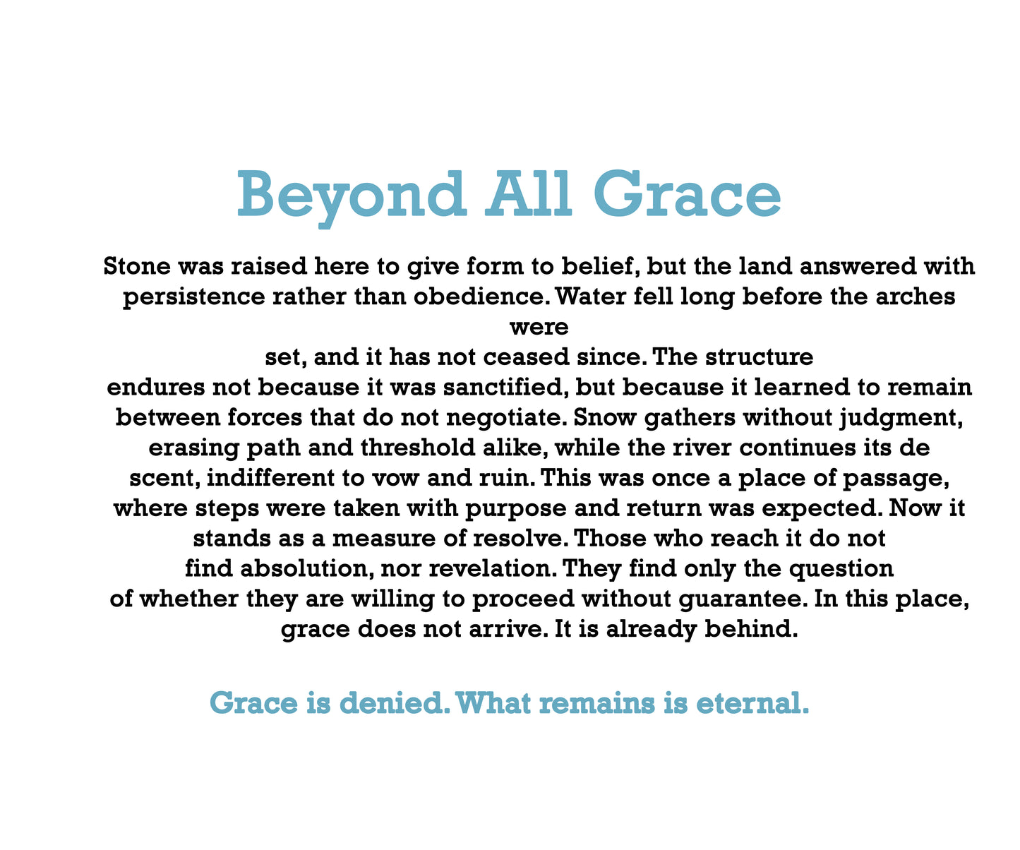 Beyond All Grace