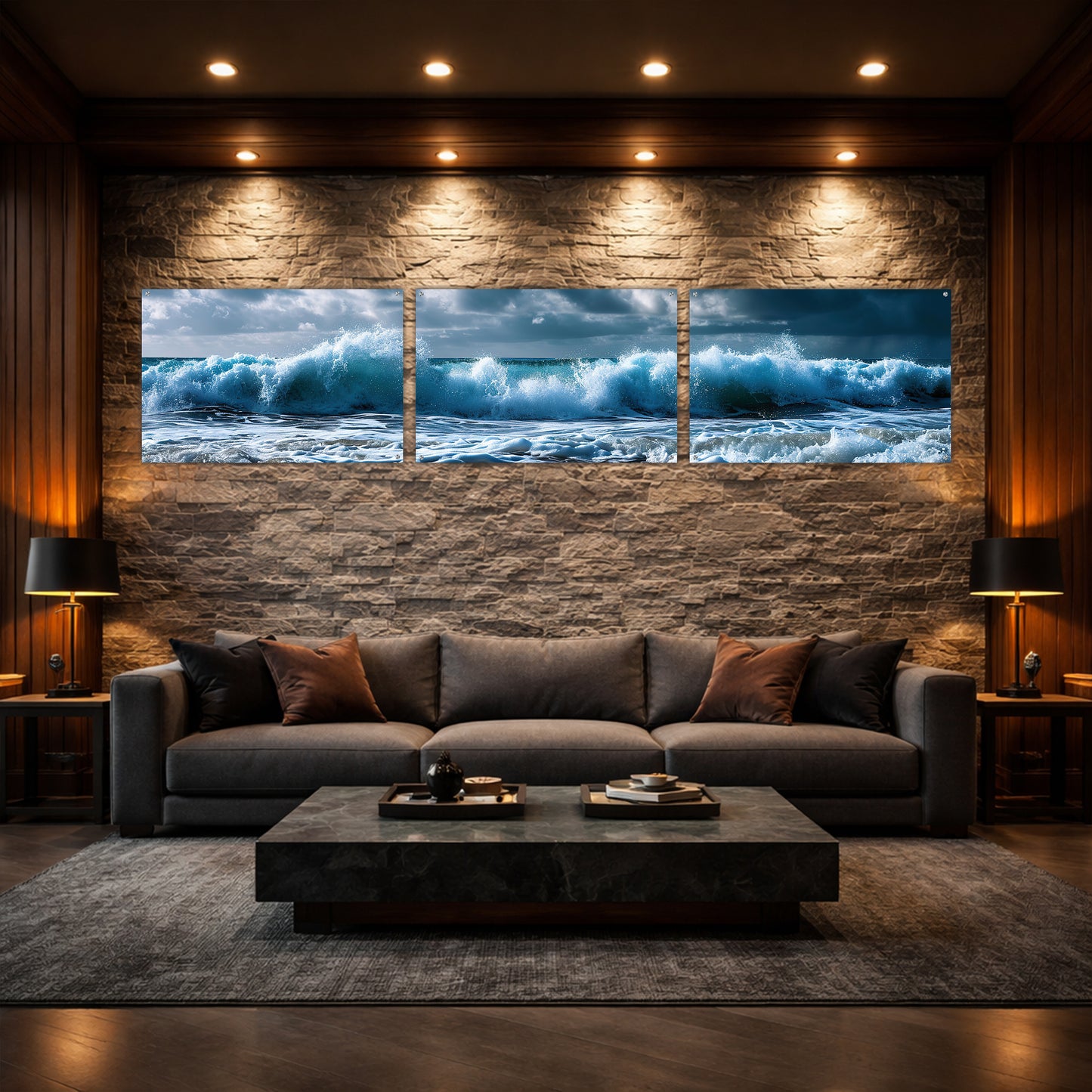 Sea Waves Tile Horizontal