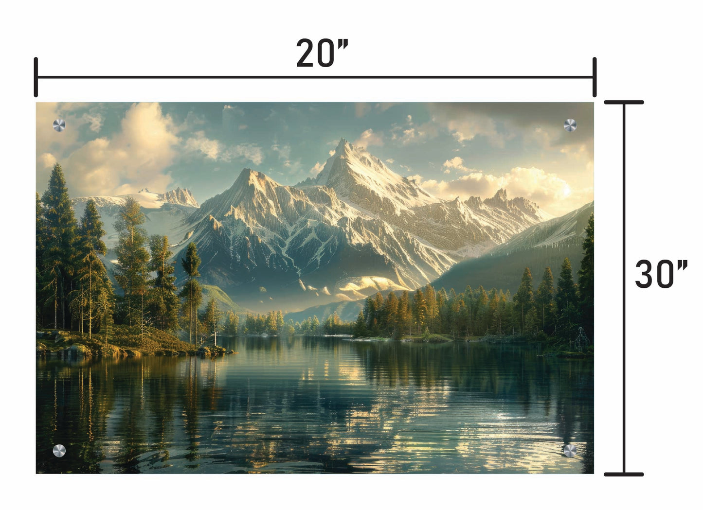 Mountains Over Looking Forest & Lake