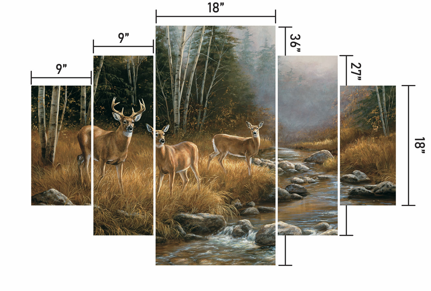 October Mist-Whitetail Deer