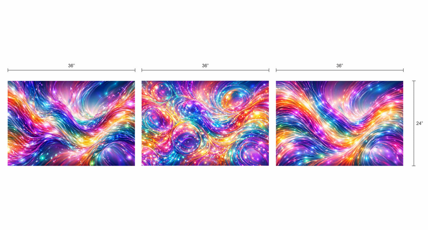 Colorfull Waves Tile Horizontal