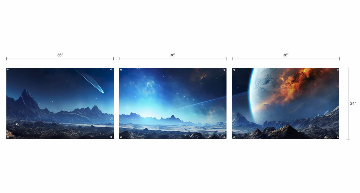 Planet System in Space 2 Tile Horizontal