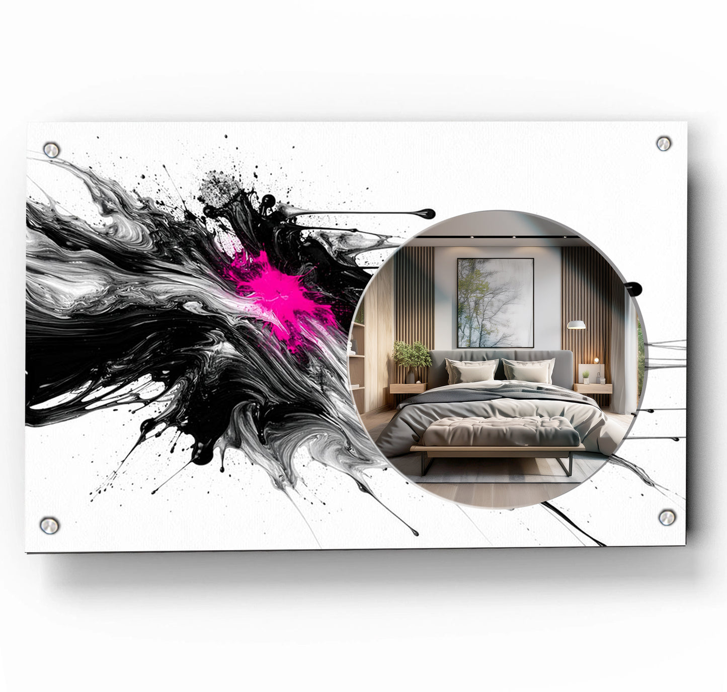 Pink Art w/ Mirror