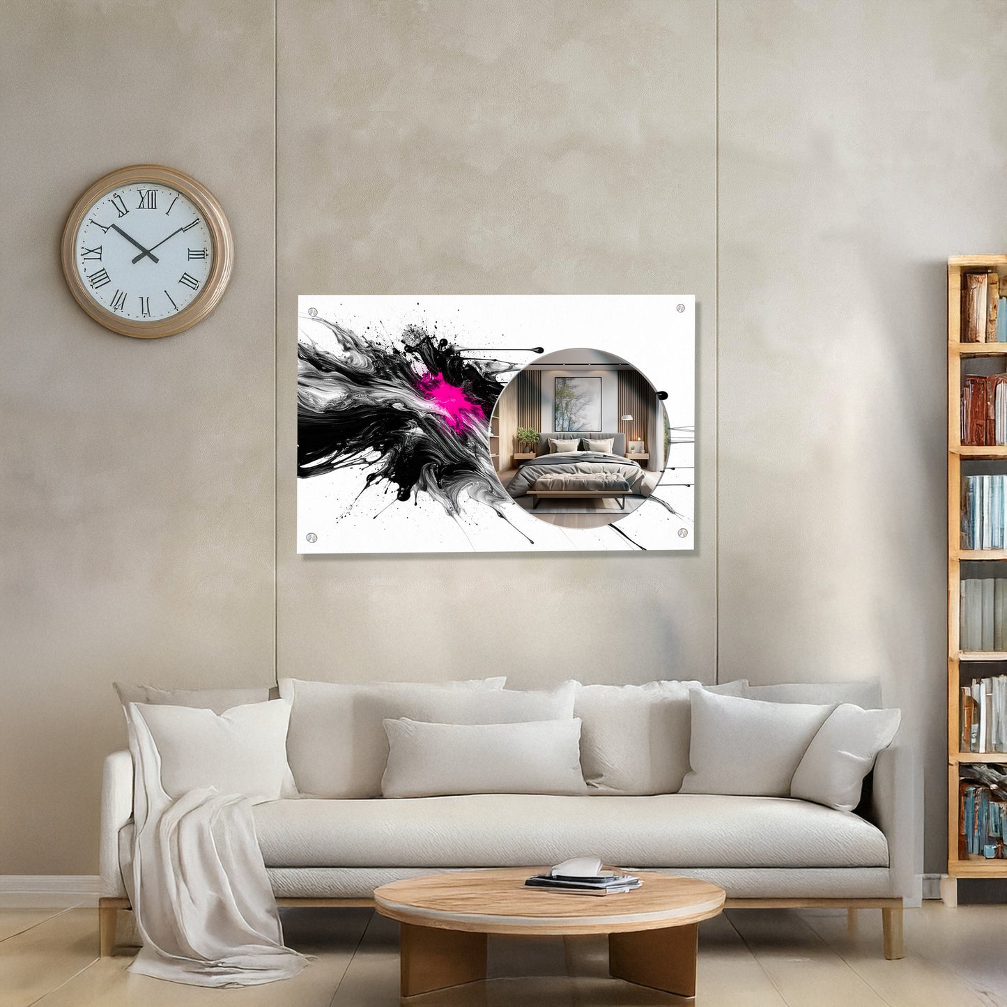 Pink Art w/ Mirror