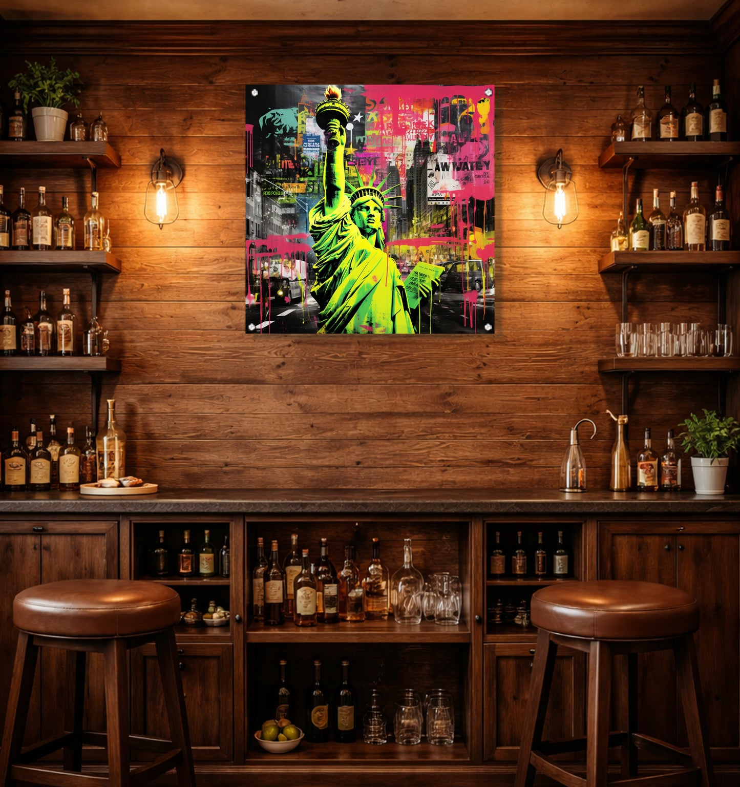 Liberty in Neon Chaos