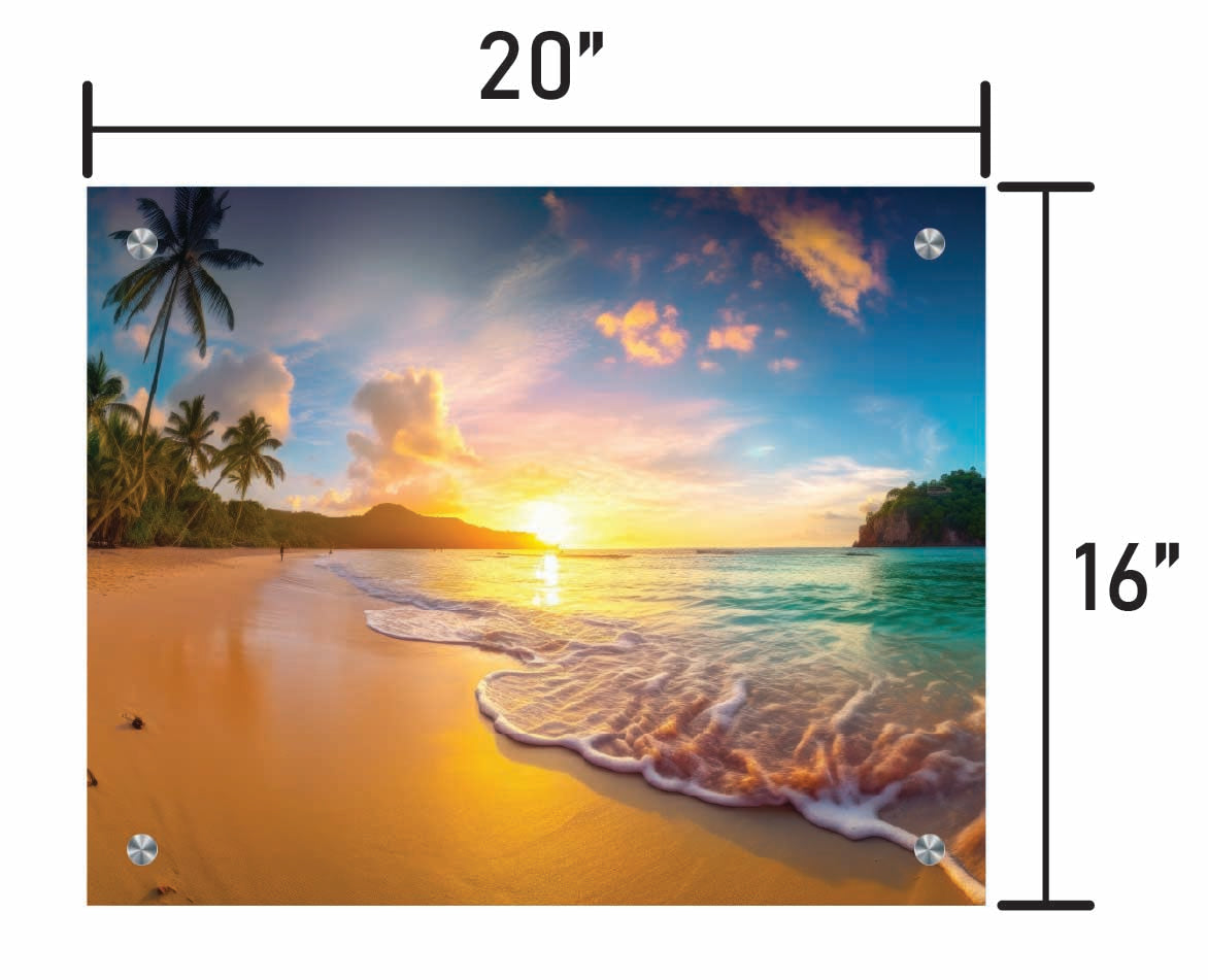 Tropical Sunset with Gentle Waves