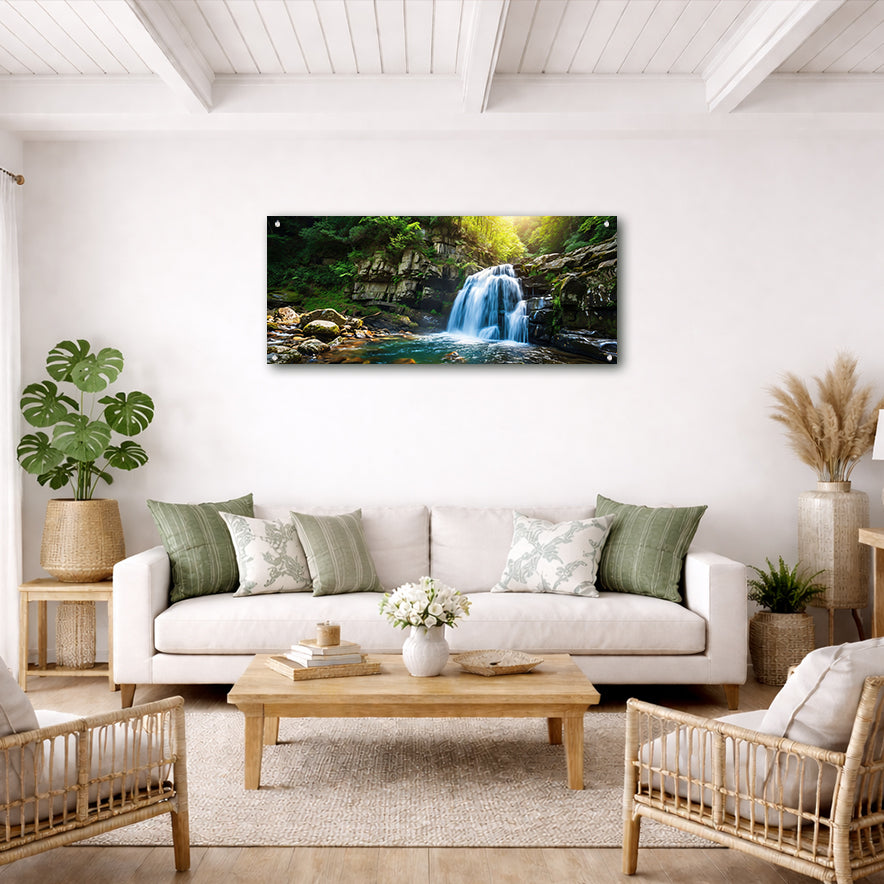 Waterfall in Deep Forest