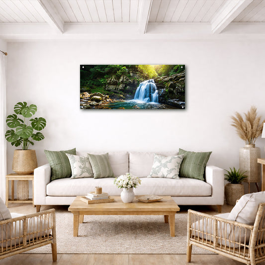 Waterfall in Deep Forest