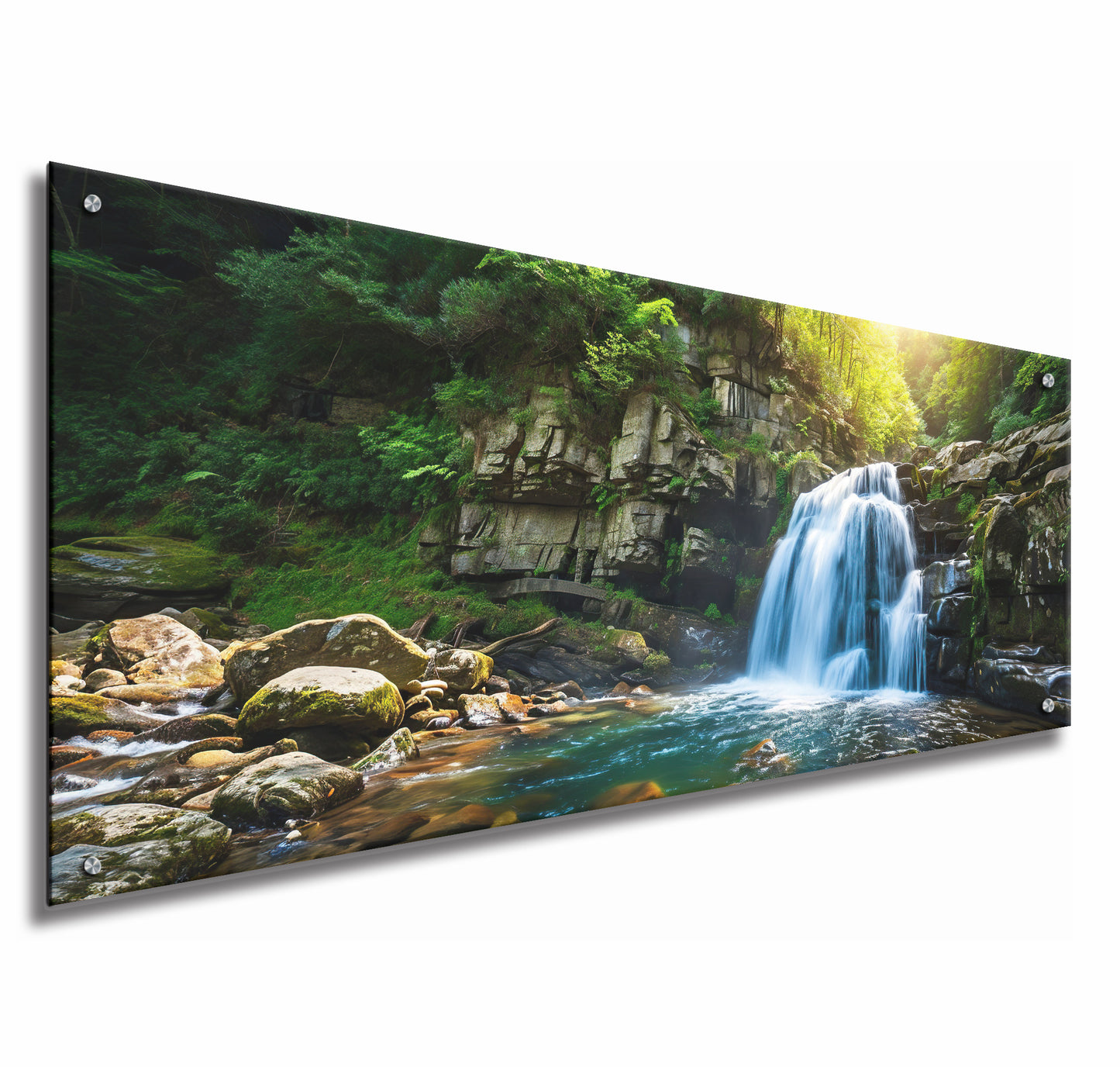 Waterfall in Deep Forest